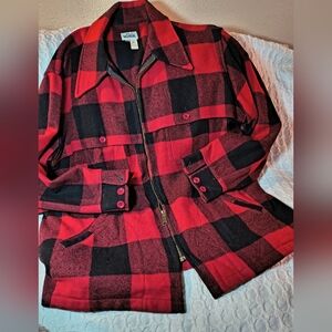 VTG Woolrich 46 XXL Buffalo Plaid Wool Hunting COAT USA LINED HEAVY Beautiful!